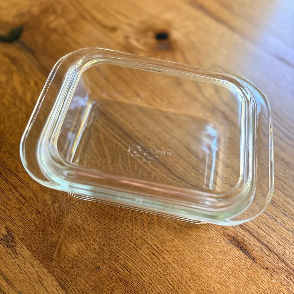 Vintage Pyrex Clear Glass Baking Dish 603-C - Rectangular w/ 603-B lid-USA- 1.2L